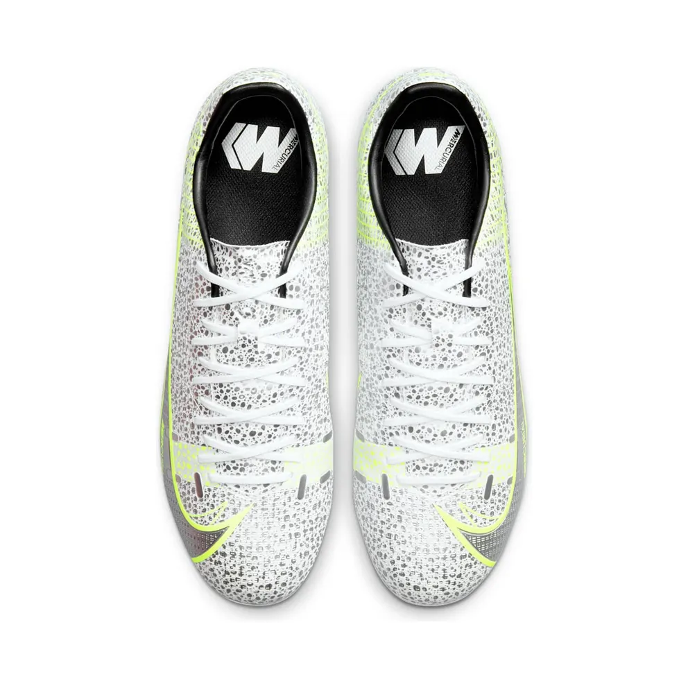 Nike Mercurial Vapor 14 Academy FG MG “White / Metallic Silver / Volt / Black” (CU5691-107)