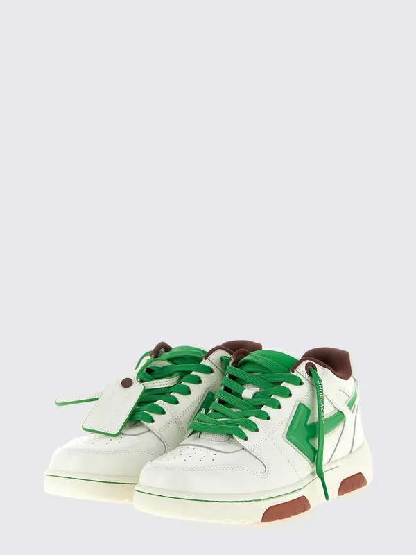 Off-White Out Of Office Leather Green (OMIA189S26LEA0090150)