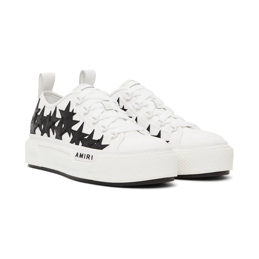 AMIRI White & Black Stars Court Low-Top (PF22WFS007-111)