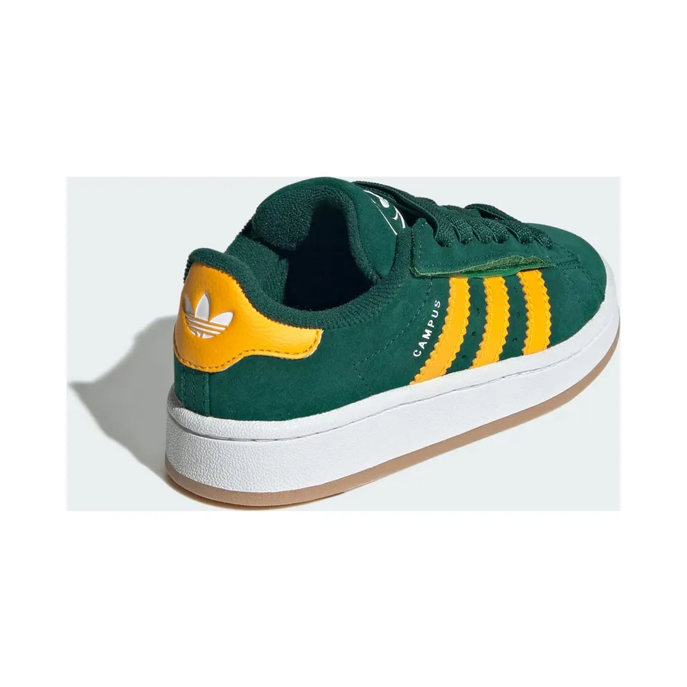 Adidas Campus 00s Comfort Closure Elastic Lace Kids Collegiate Green / Crew Yellow / Cloud White (JR7421)