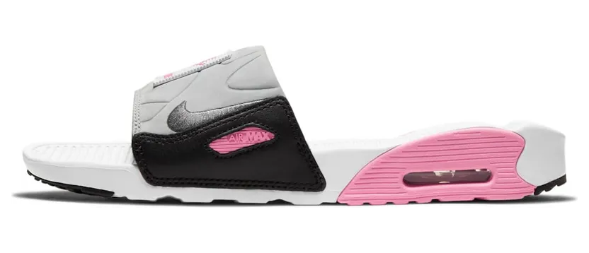 Nike Air Max 90 Slide White Rose Cool Grey (CT5241-100)