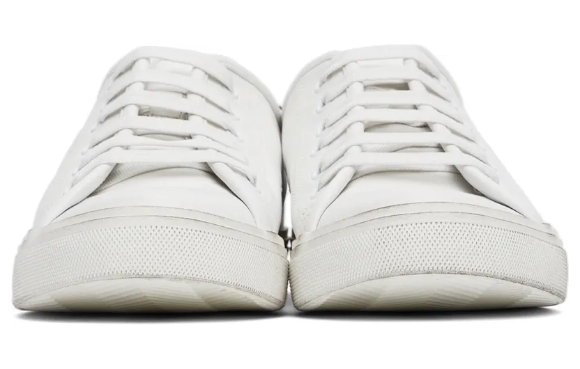 Saint Laurent White Leather Malibu Sneakers (64925000NG0) (2)
