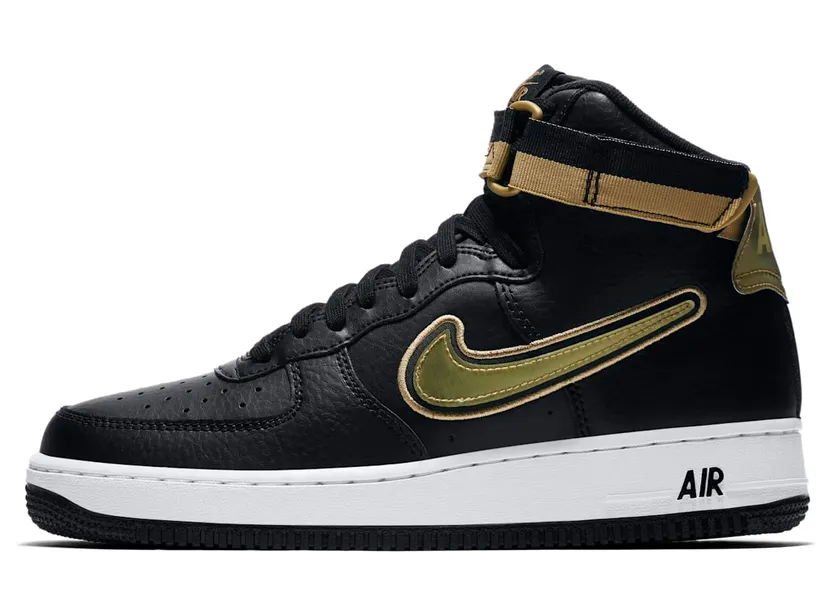 Nike Air Force 1 High NBA Black Metallic Gold