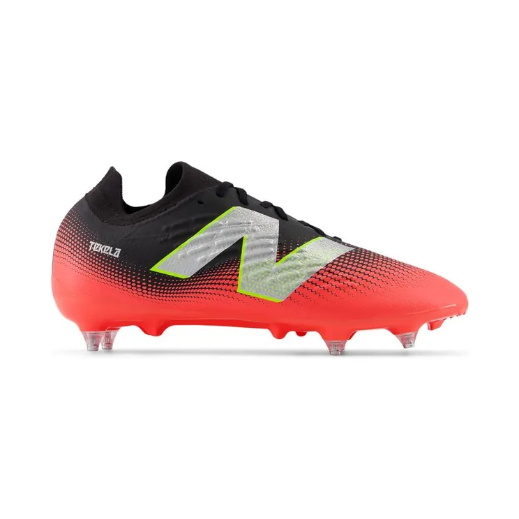 New Balance Tekela Magia V4+ Low Laced SG Black Energy Red Metallic Silver (ST2SLR45)