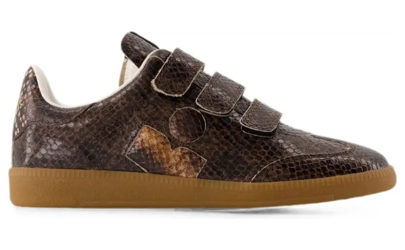 ISABEL MARANT Beth snakeskin-effect touch-strap – Bruin (BK0013FAD3E10SMACT)