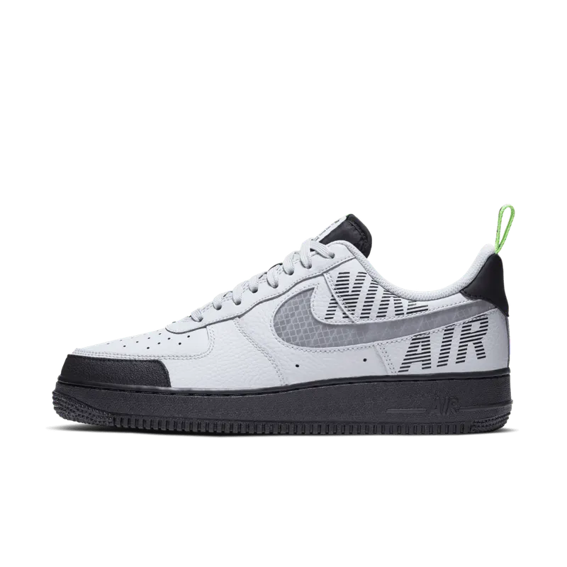 Nike Air Force 1 Low Under Construction Grey Vast Grey/Gunsmoke-Black-Electric Green (BQ4421-001)