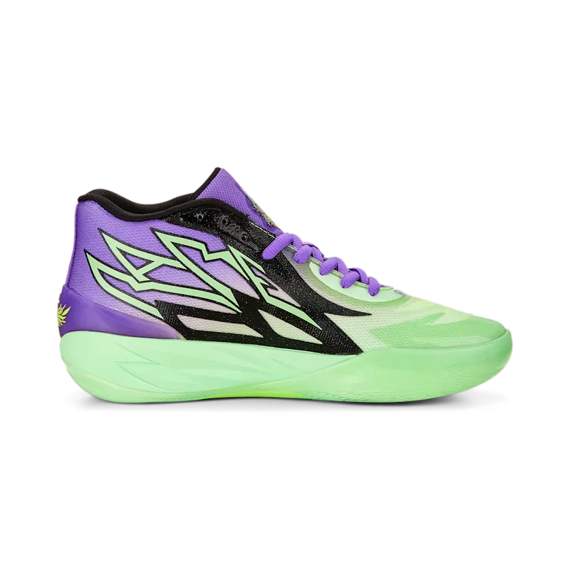 Puma x RICK AND MORTY MB.02 Basketball Shoes Green/Yellow (377411-02)