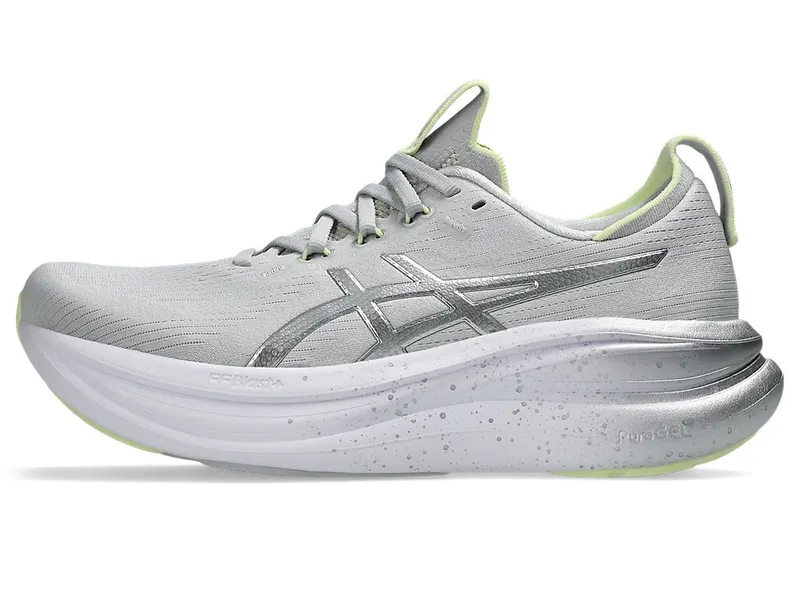 ASICS GEL-NIMBUS 28 PLATINUM “Platinum / Glow Green” (1012C068-020)
