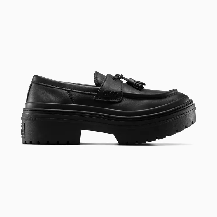 Converse Chuck Taylor All Star Lugged Heel Loafer Platform Leather Black/Black/Black (A14707C)