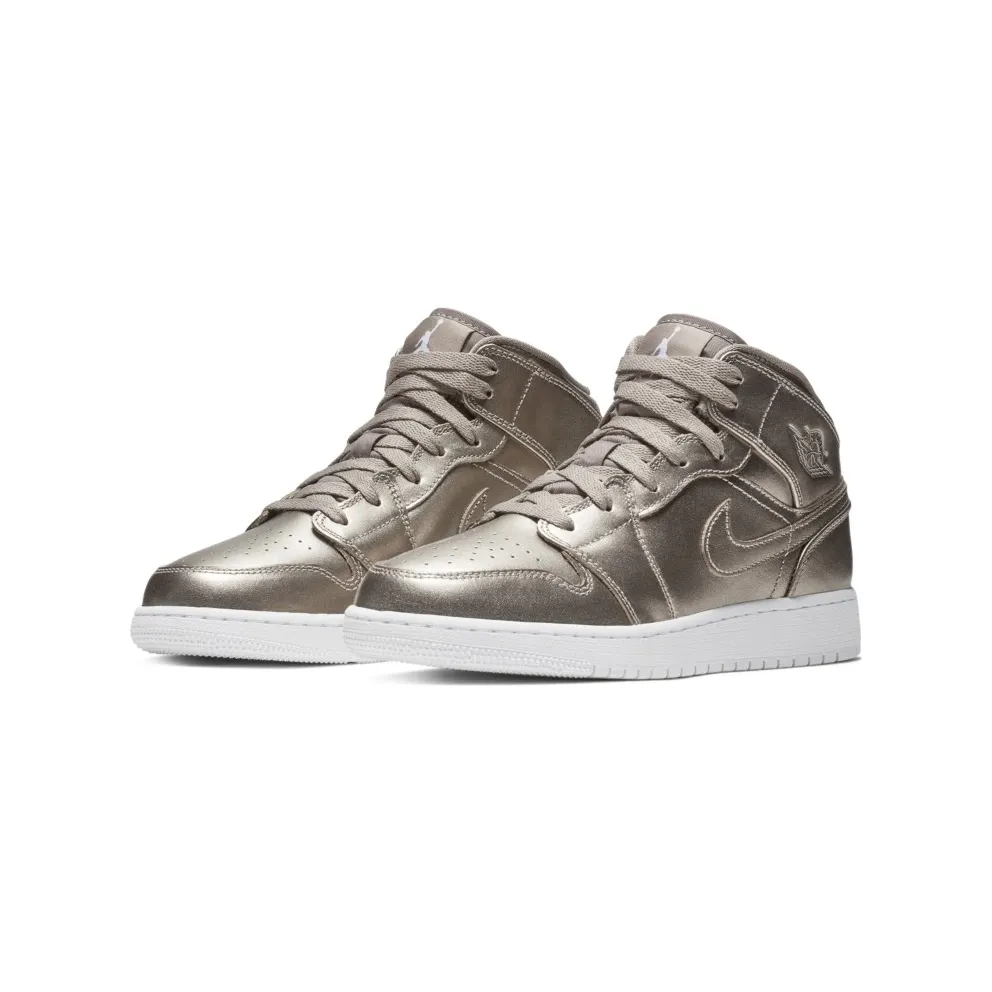 Jordan 1 Mid Sepia Stone (GS) Sepia Stone/White-Noble Red (AV5174-200)