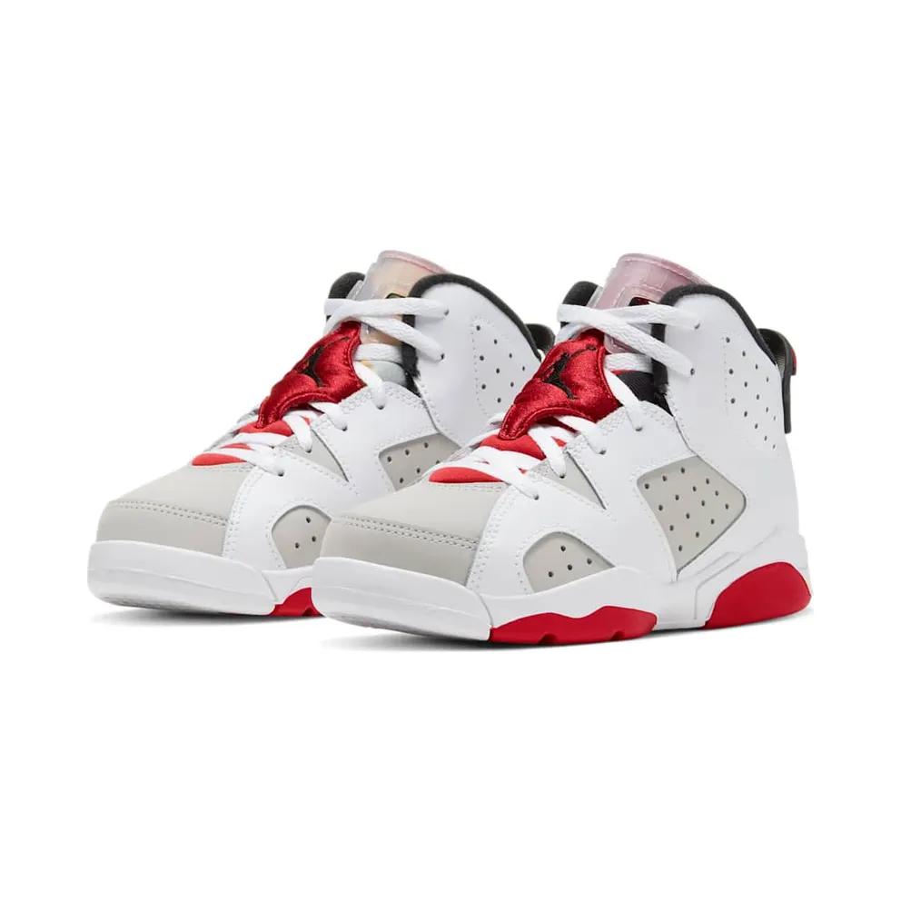 Jordan 6 Retro Hare (PS) Neutral Grey/White-True Red-Black (384666-062)