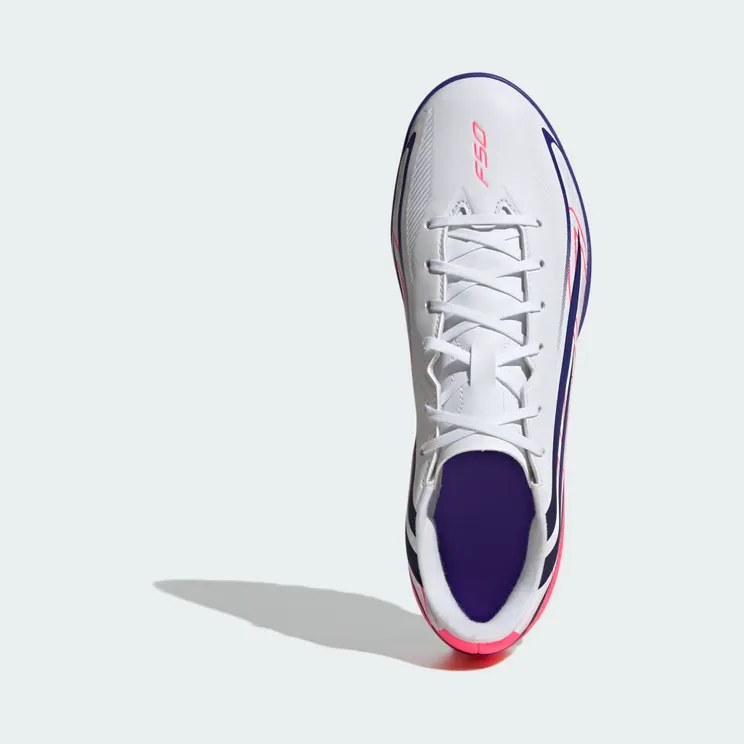 adidas F50 Hyperfast Club Turf Football “Cloud White / Solar Purple / Solar Turbo” (KJ3409)