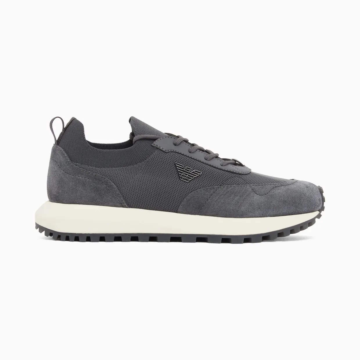 Armani Low-Top Sneakers In Suede And Mesh With A Rubber Sole (EM003739-AF19724-M8478)