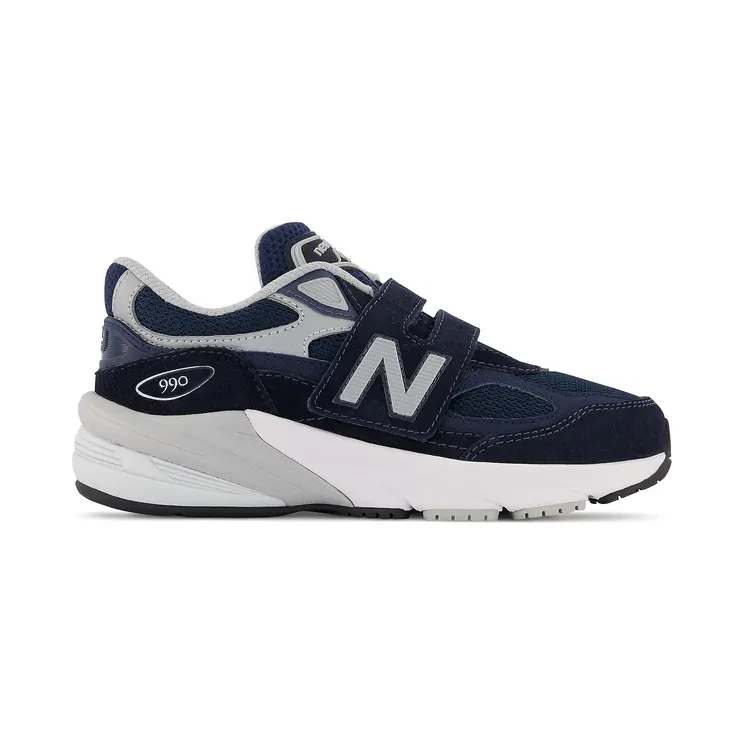 New Balance FuelCell 990v6 Hook and Loop Navy Silver (PV990NV6)