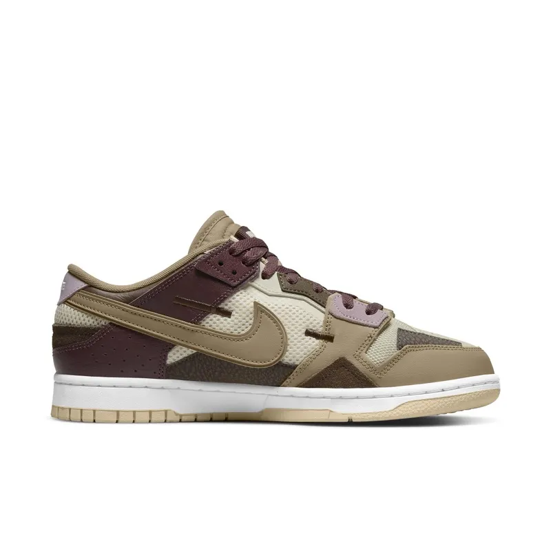 Nike Dunk Low Scrap Latte – “Latte / Maroon / White-khaki” (DH7450-100)