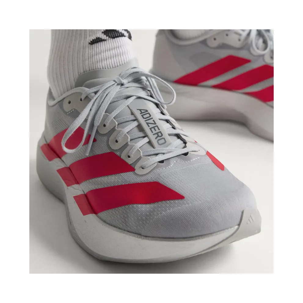 Adidas Adizero EVO SL Silver Metallic / Lucid Red / Iron Metallic (KI3381)