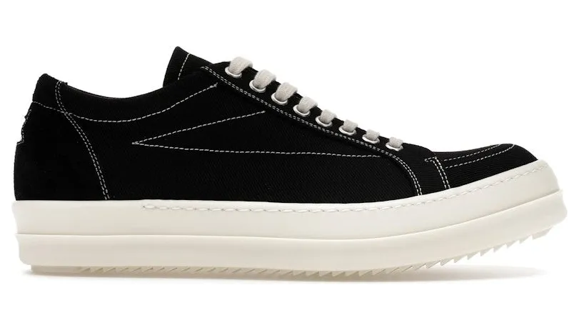 Rick Owens DRKSHDW SS26 Vintage Sneaks Temple Penta Black Milk (DU01F4821 DOLVT3 91)