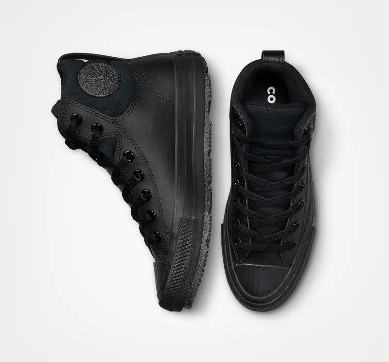 Converse Chuck Taylor All Star Berkshire Boot Leather Black/Black/iron Grey (A01523C)