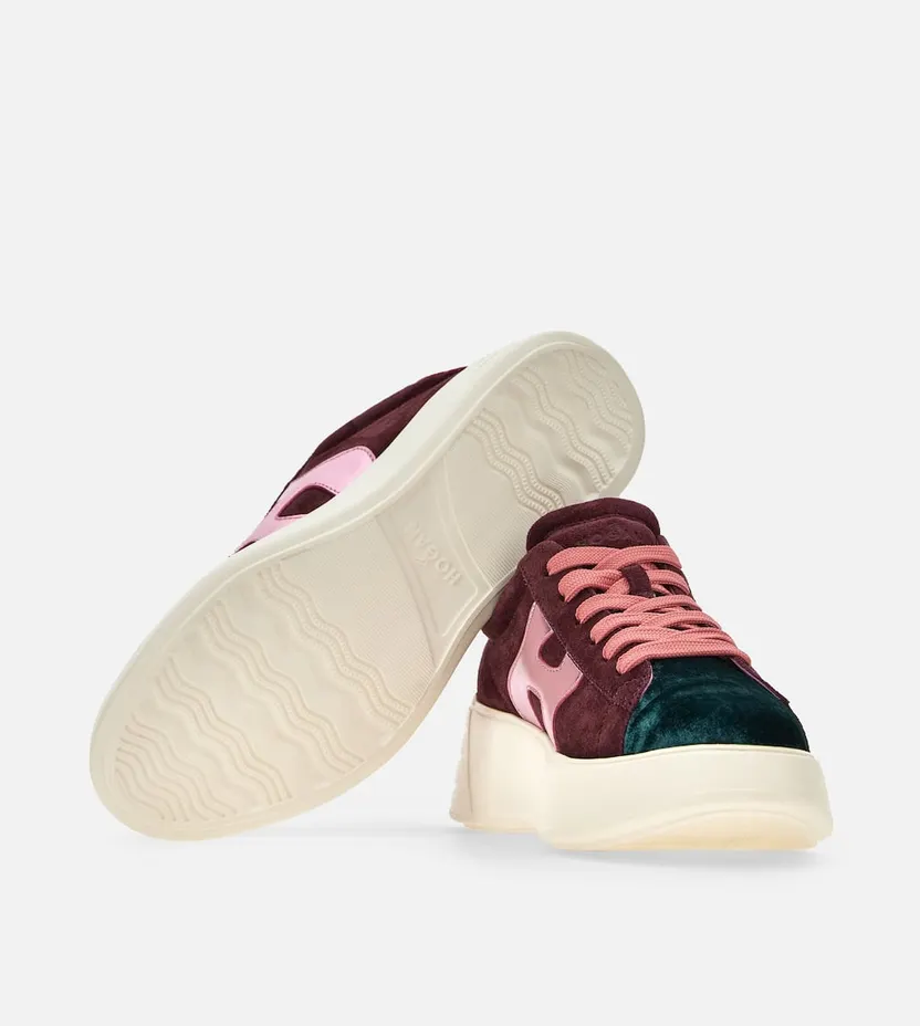 Sneakers Hogan Rebel Pink Burgundy Green (HXW5620DN63G3R0RZ5) (4)