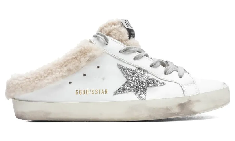 Golden Goose Super-Star Sabot White Silver Beige (GWF00110.F002306.10224)