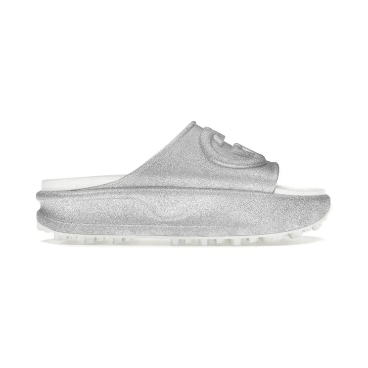 Gucci Interlocking G Slide Metalic Silver (725541 JAAC8 8106)