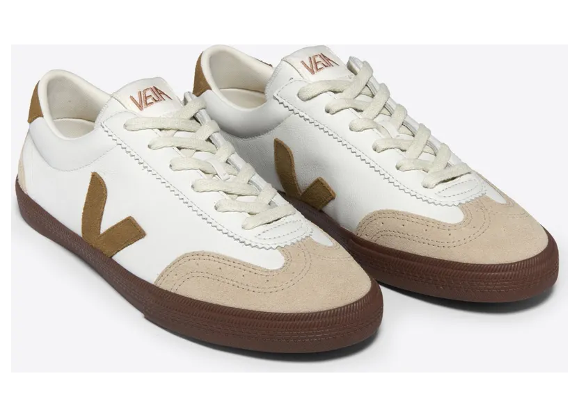 Veja VOLLEY LEATHER WHITE TENT BARK – “Wit” (VO2003720A)