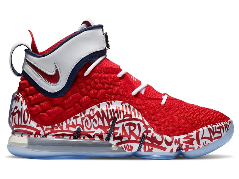 Nike LeBron 17 Graffiti Remix Red (CT6047-600/CT6052-600)