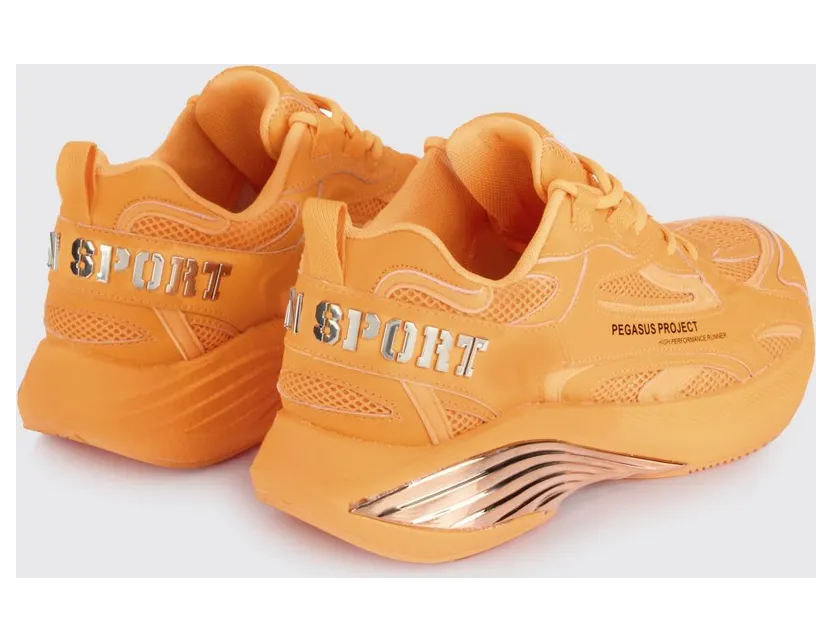 Plein Sport Pegasus Project Mesh And Rubber Sneakers Orange (SAFSUSC0935STE003N86) (2)