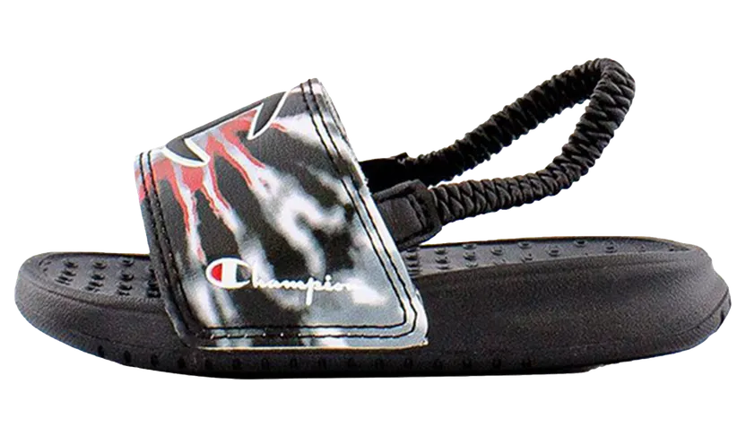 Champion Super Slides Tie Dye TD “Black / Scarlet / Multicolor” (CP101195T)