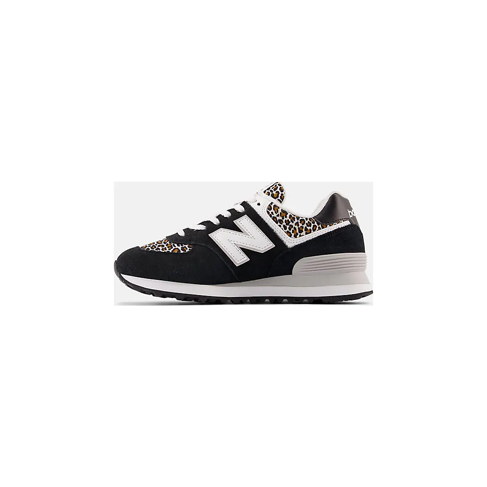 New Balance 574 Black Beige Leopard Print (WL574BI2)