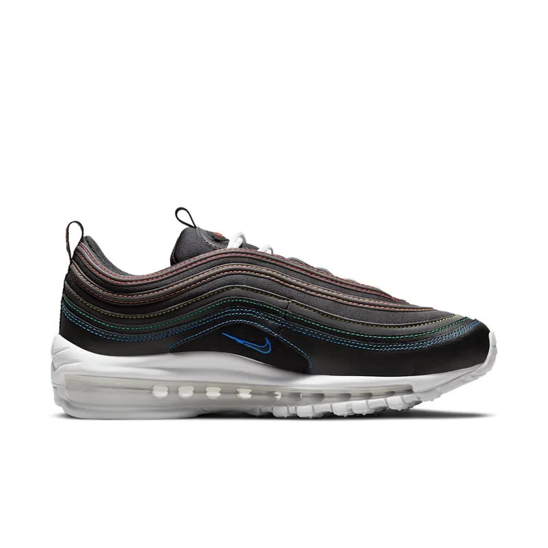 Nike Air Max 97 Black Rainbow Stitching (W) (DJ5999-001)
