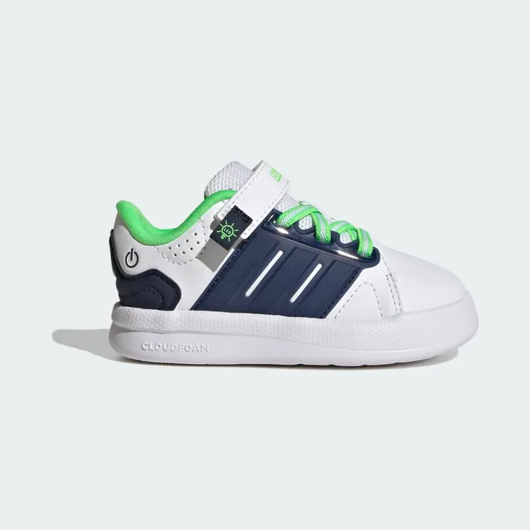adidas Lightorama Court Shoes Infants “Cloud White / Night Indigo / Screaming Green” (KJ7001)
