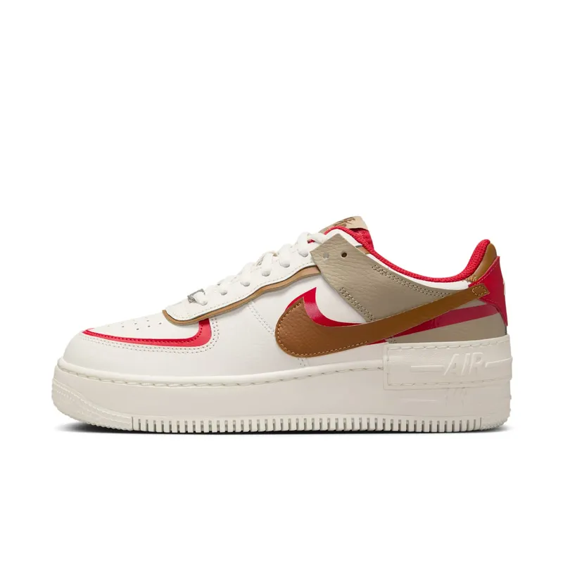 Nike Air Force 1 Low Shadow “Phantom Fire Red Khaki” (HQ3400-030)