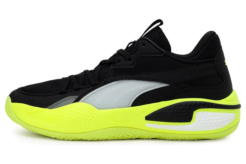 Puma Court Rider basketbalschoenen Geel/Zwart (195064-03)