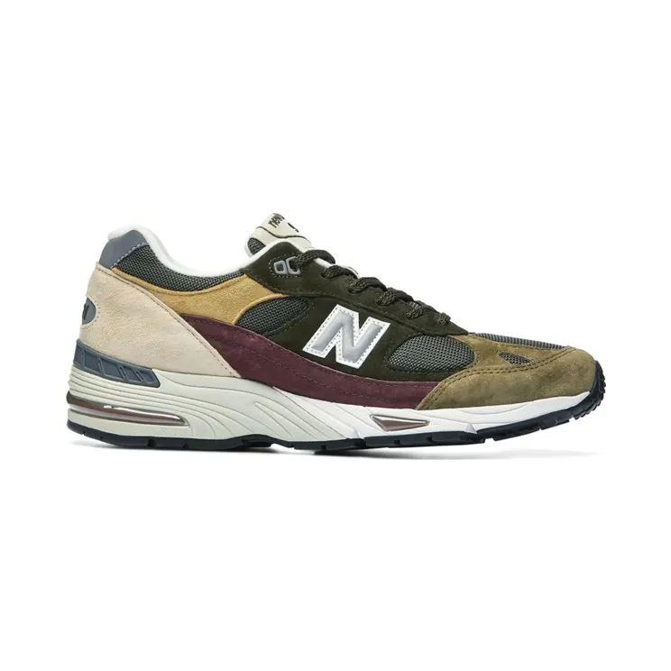 New Balance 991 Olive Burgundy Brown Desaturated (M991GYB)