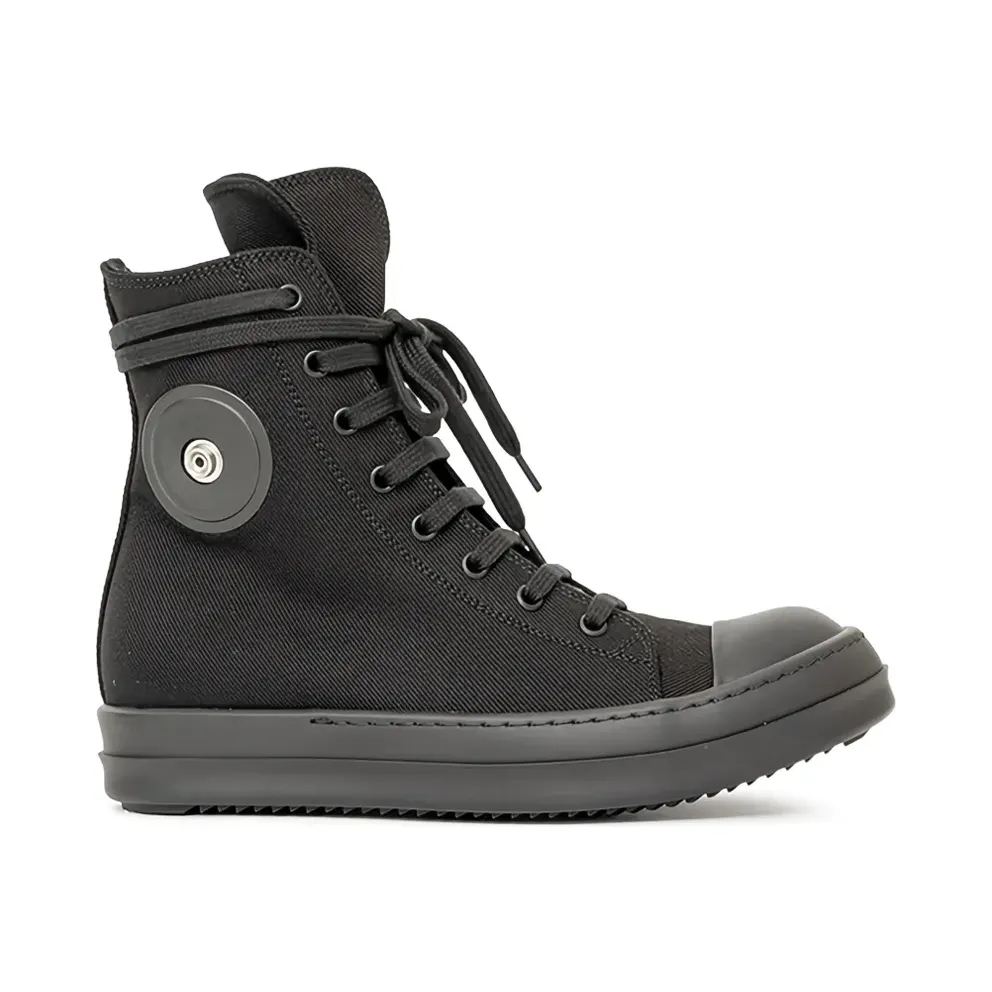 Rick Owens DRKSHDW Canvas- mit Schnürung – Black (DS01F4800DOES5)