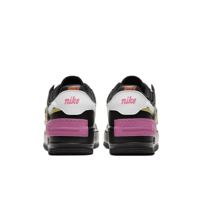Nike Air Force 1 Shadow Removable Patches Black Pink (W) Black/Limelight-Cosmic Fuchsia-White (CU4743-001)