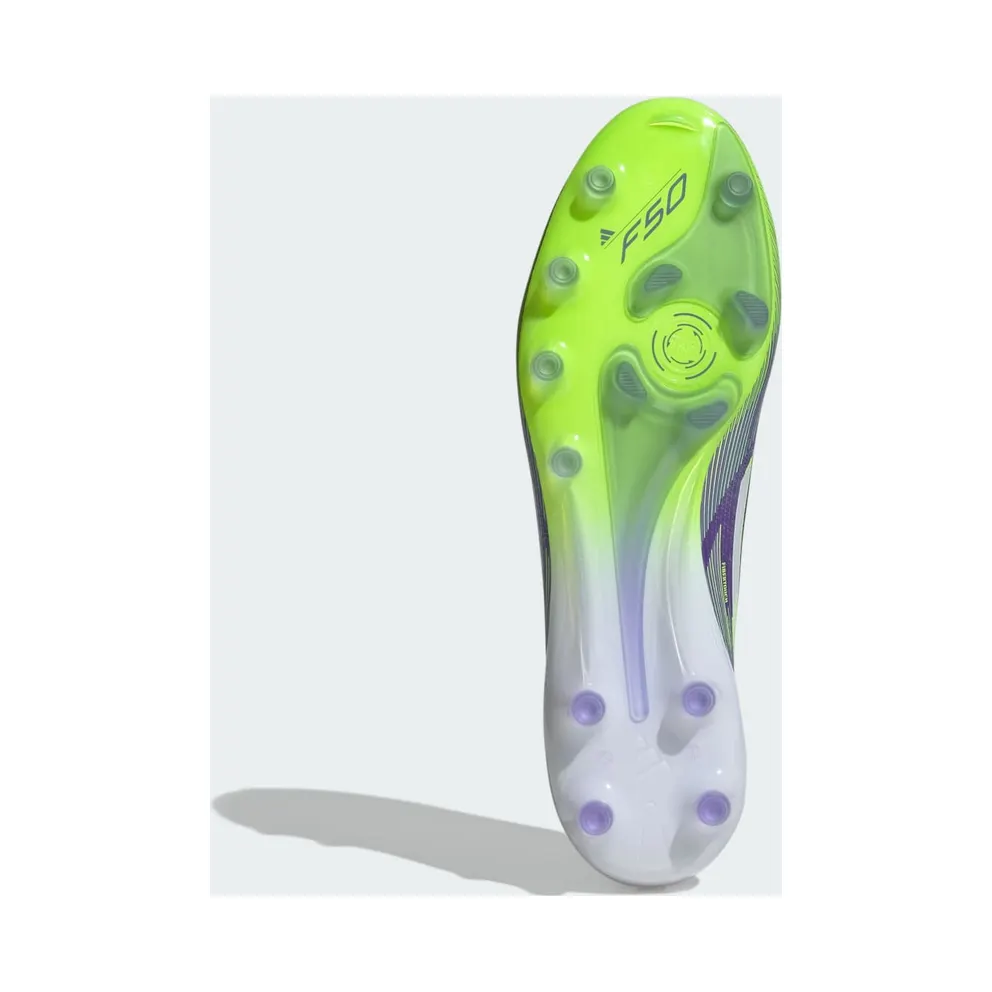 adidas F50 Elite Laceless Artificial Grass Boots “Purple Rush / Cloud White / Lucid Lemon” (JR5364)