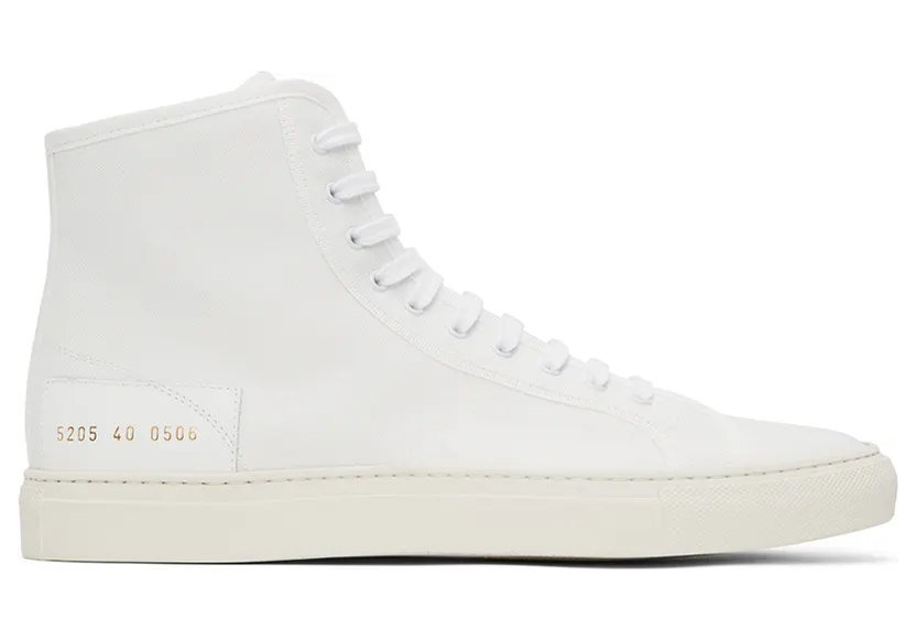 Common Projects White Tournament High Sneakers (5205)