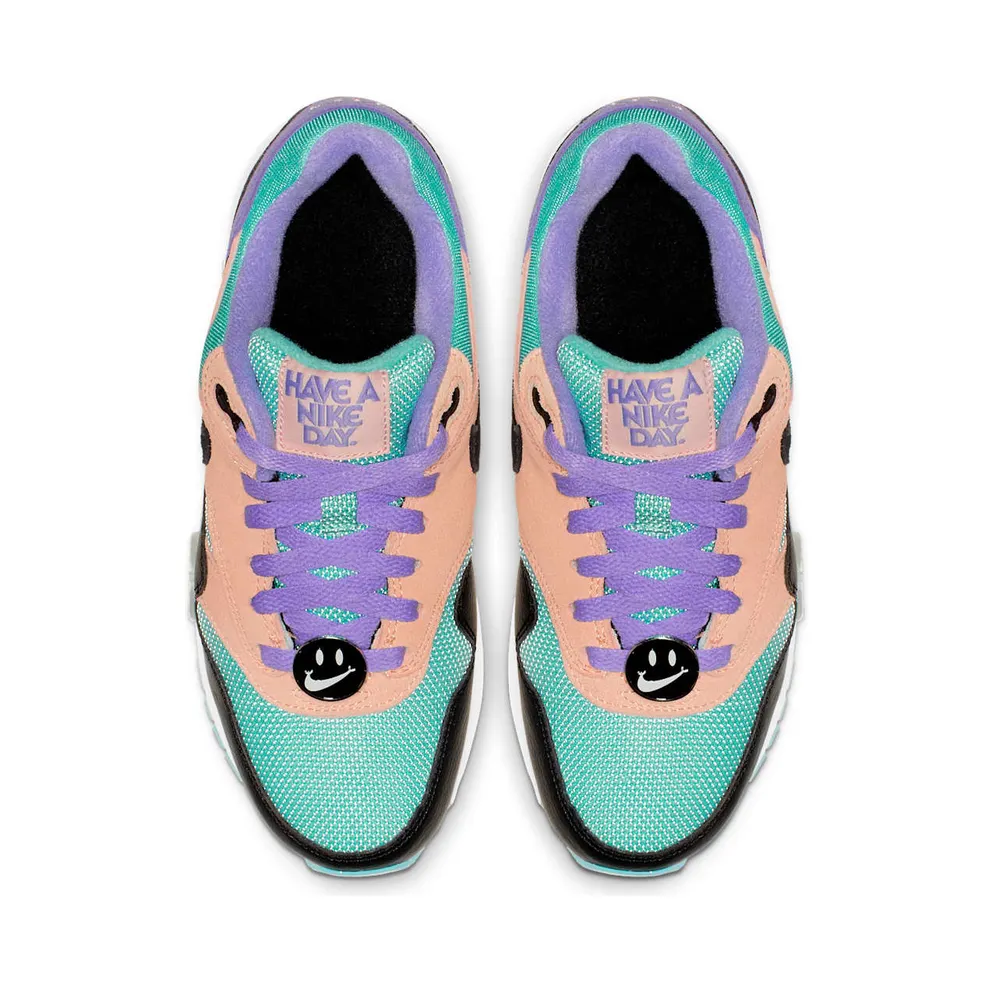 Nike Air Max 1 Have a Day (GS) Black/White-Space Purple-Bleached Coral (AT8131-001)