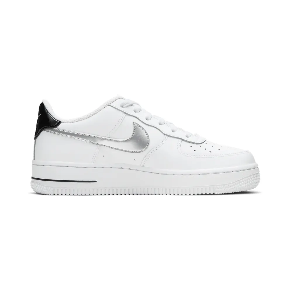 Nike Air Force 1 Low White Black Metallic Silver (GS) White/Black-Metallic Silver (CZ4206-100)