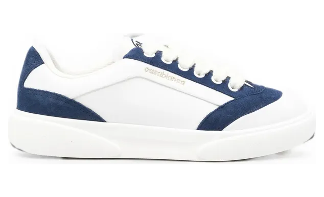Casablanca Del Mar Suede-panelled “White/Blue” (PF26-SNK-025 11 WHNAV)
