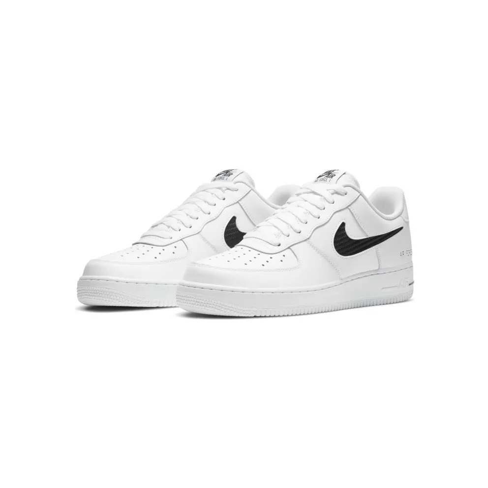 Nike Air Force 1 Low Cut Out Swoosh White Black White/Black-White (CZ7377-100)