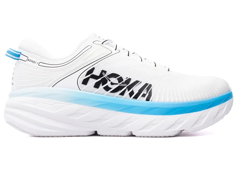 Hoka One Bondi 7 White/Skyward Blue (1110518-WKY)