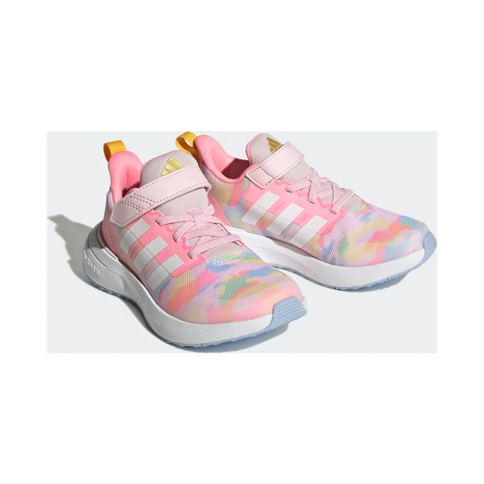 Adidas Fortarun 2.0 Cloudfoam Sport Running Elastic Lace Top Strap Clear Pink / Cloud White / Blue Dawn (GZ9752)