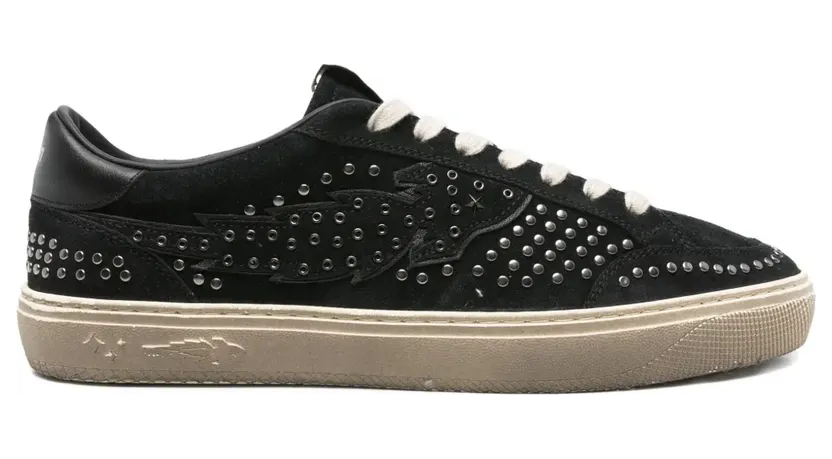 Enterprise Japan Suède low-top met studs “Black” (BG5017PX72222222)
