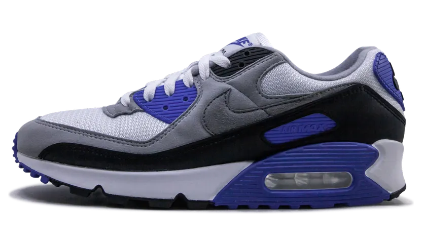 Nike Air Max 90 ‘Hyper Royal’ White/Particle Grey/Hyper Royal/Black (CD0881-102)