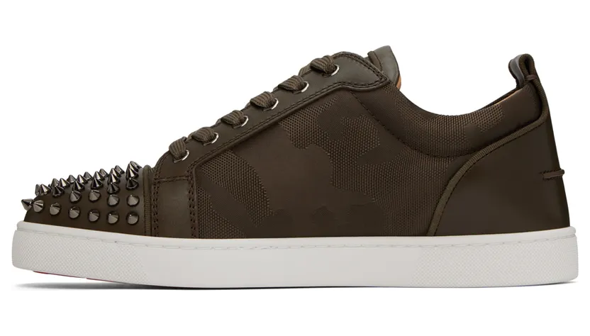 Christian Louboutin Khaki Louis Junior Spikes Sneakers (3220820) (3)