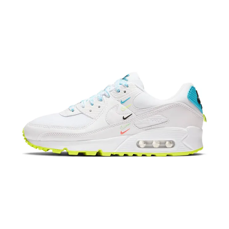 Nike Air Max 90 Worldwide Pack “White / Blue Fury / Volt” (CK7069-100)