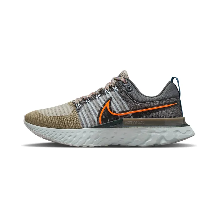 Nike React Infinity Run Flyknit 2 “Light Bone / Sport Spice / Iron Grey / Total Orange” (DC4577-001)